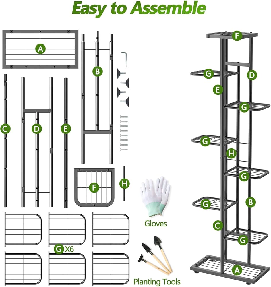 Amazon.co.jp: 植物スタンド 屋内 8段 9段 鉢植え ガーデニングツール
